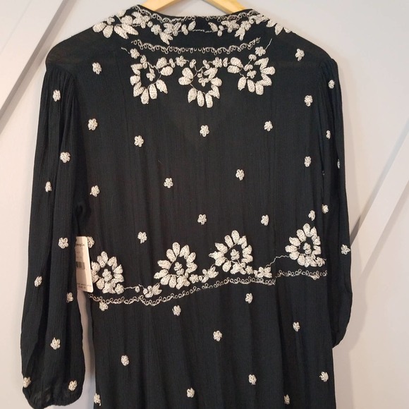 Free People Embroidered Fable Midi Dress boho - Picture 11 of 16